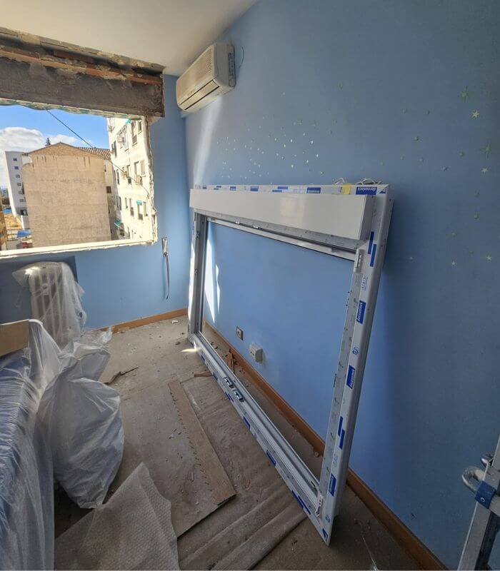 Cambio de ventana con obra